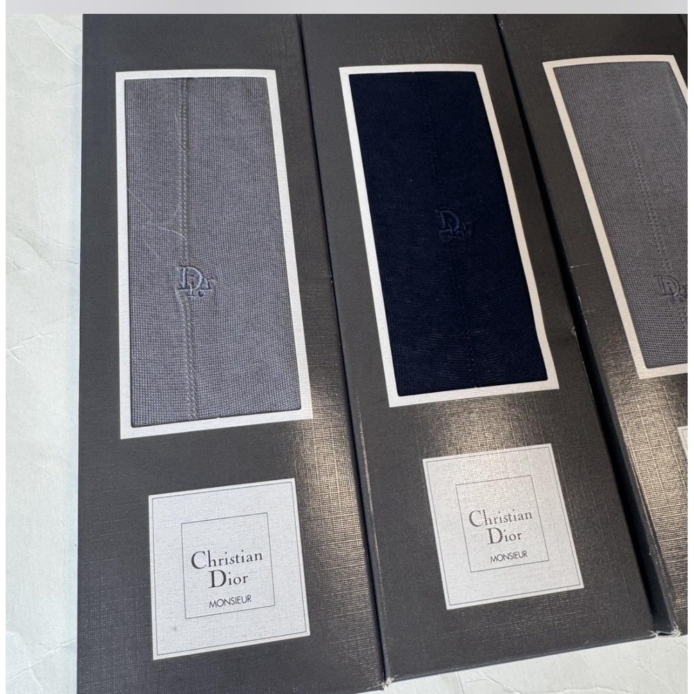 Christian Dior Monsieur Men's Dress Socks 5 Pairs New In Box - Picture 3 of 6